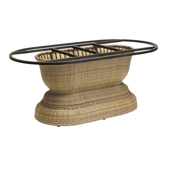 Woodard South Shore Large Oval Wicker Dining Table Base | 648400V
