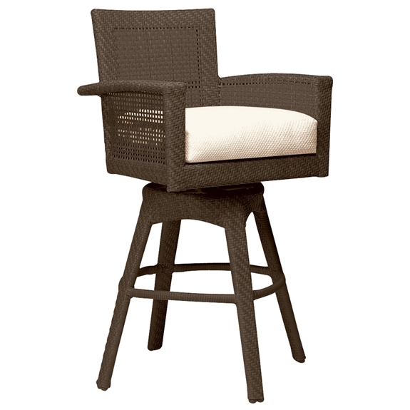 Woodard Trinidad Swivel Wicker Bar Stool 6U0068J