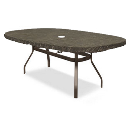 Oval outdoor dining table deals with umbrella hole