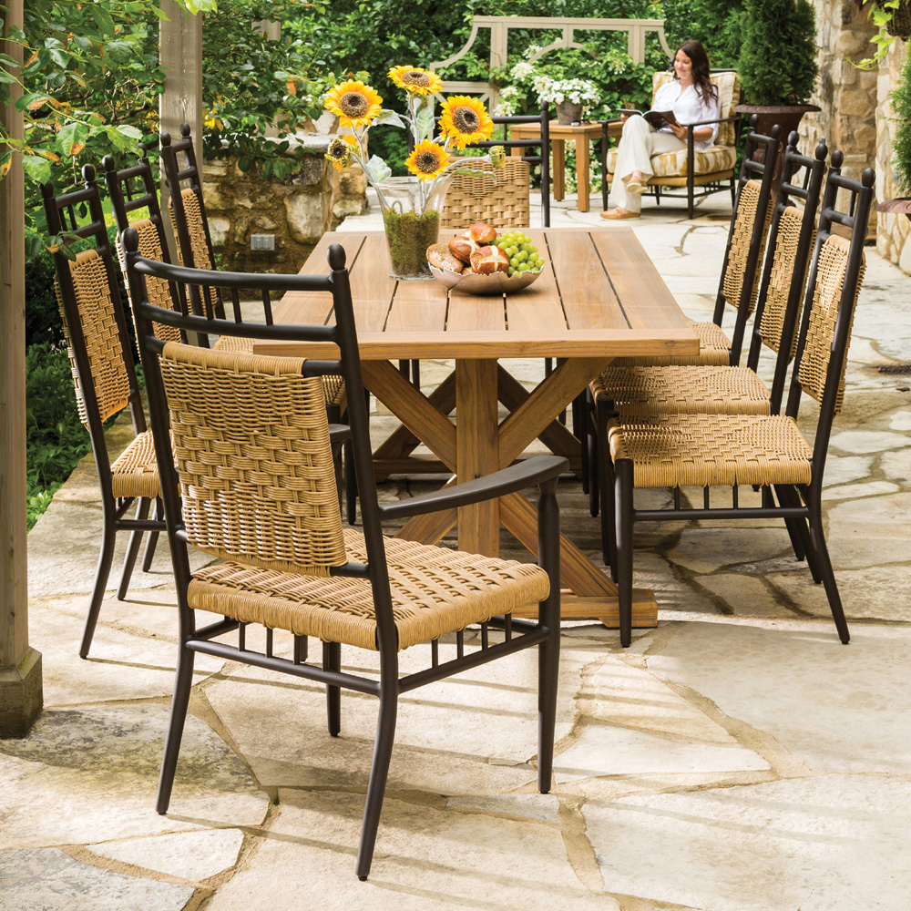 5/6 Pieces Patio Dining Set, 4 x Aluminium Stackable Dining Chairs