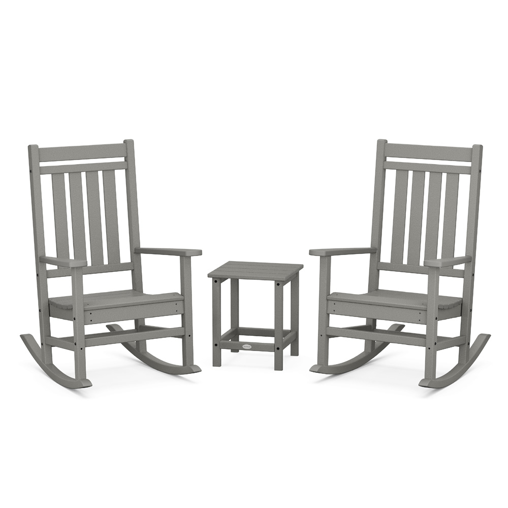 POLYWOOD Estate Rocking Chair Set with Square Side Table PWS712 1