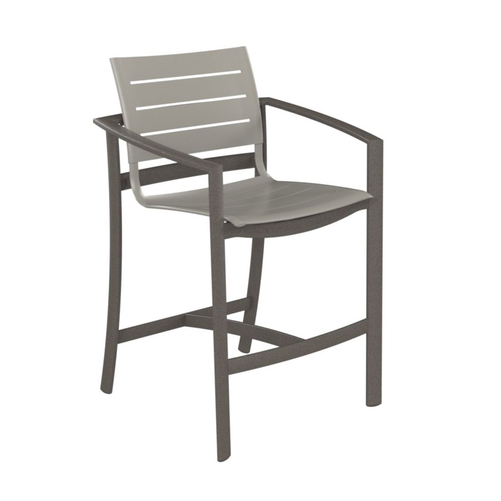 Aluminum bar best sale stools with arms