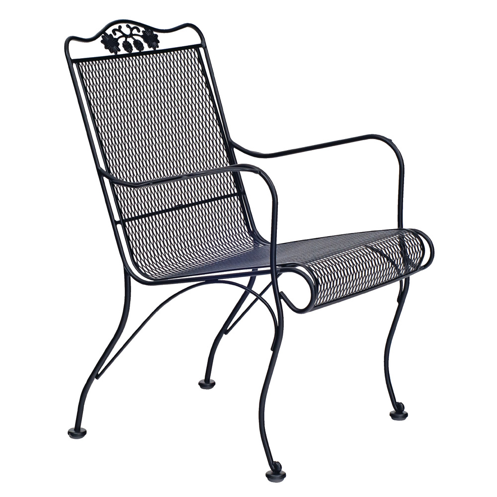 Woodard Briarwood Wrought Iron High Back Lounge Chair | 400006