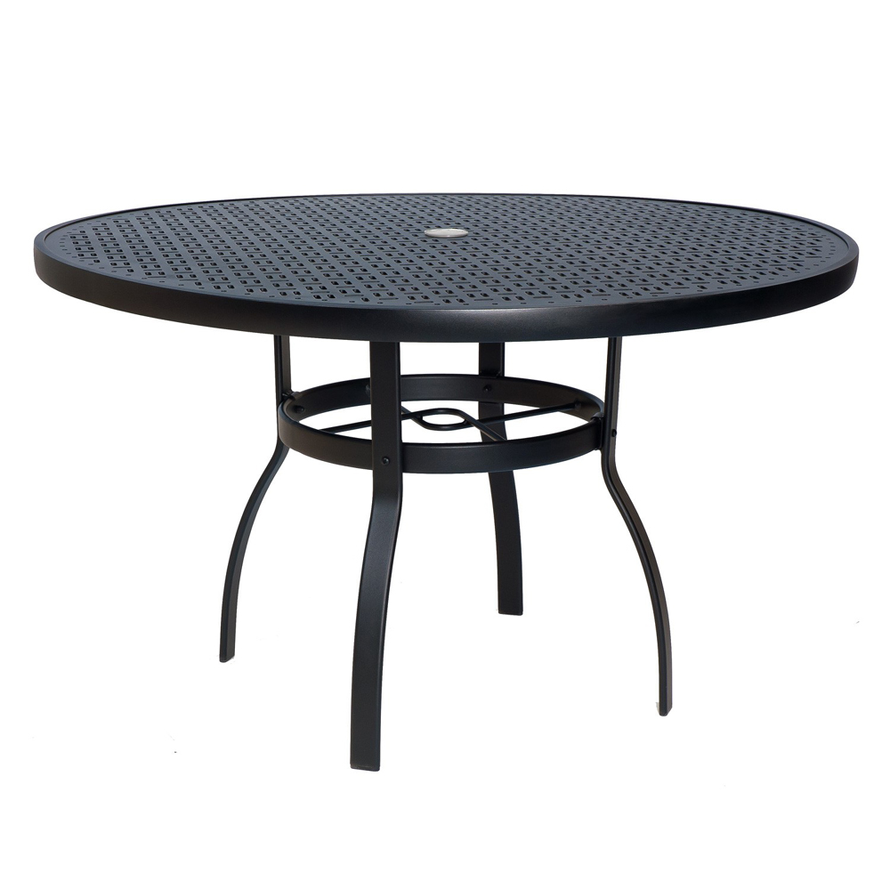 Woodard Deluxe 48 Inch Round Lattice Top Dining Table 826148wl