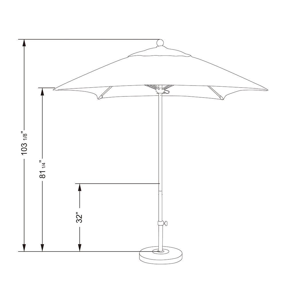 California Umbrella Venture Series 6' Patio Table Umbrella | ALTO604