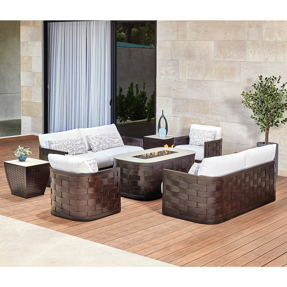 Castelle Biscayne Luxury Patio Set - CS-BISCAYNE-SET1