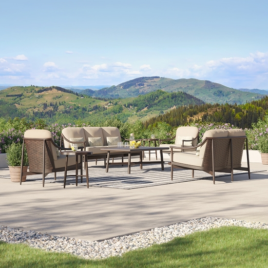 Largo Cushion Patio Set back