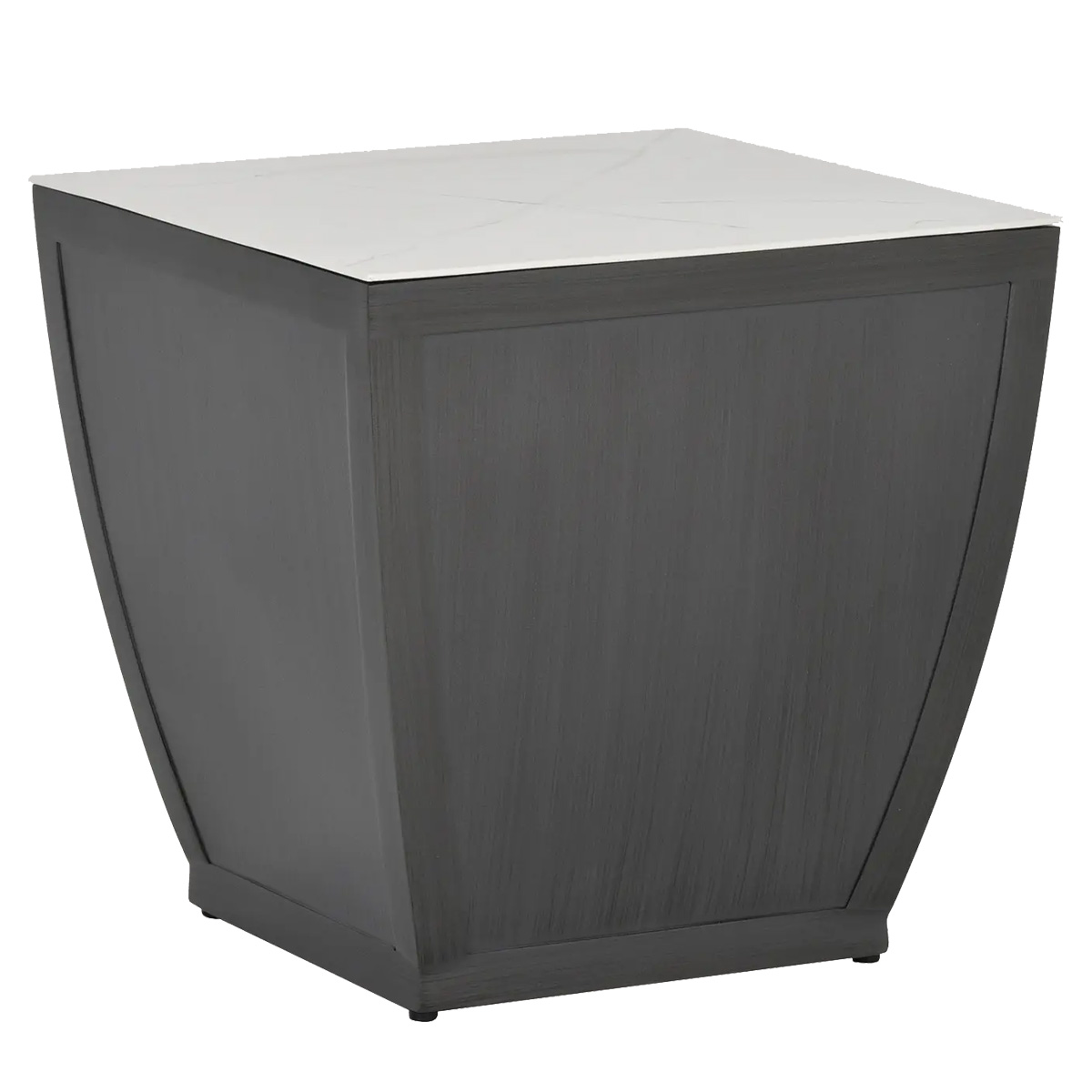 Castelle Largo Smooth Aluminum 20" Square Side Table - A4SP20