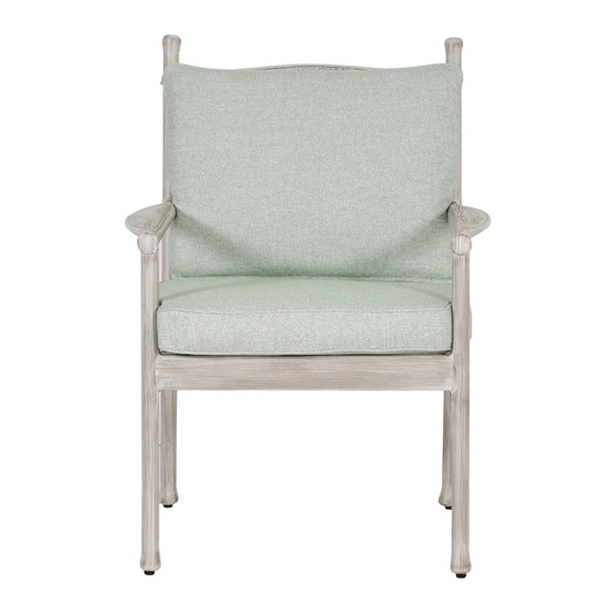 Castelle Lodge Formal Arm Dining Chairs with Seat Cushions  front