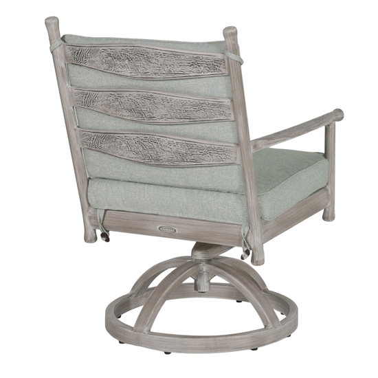 Lodge Formal Arm Dining Swivel Rocker back angle