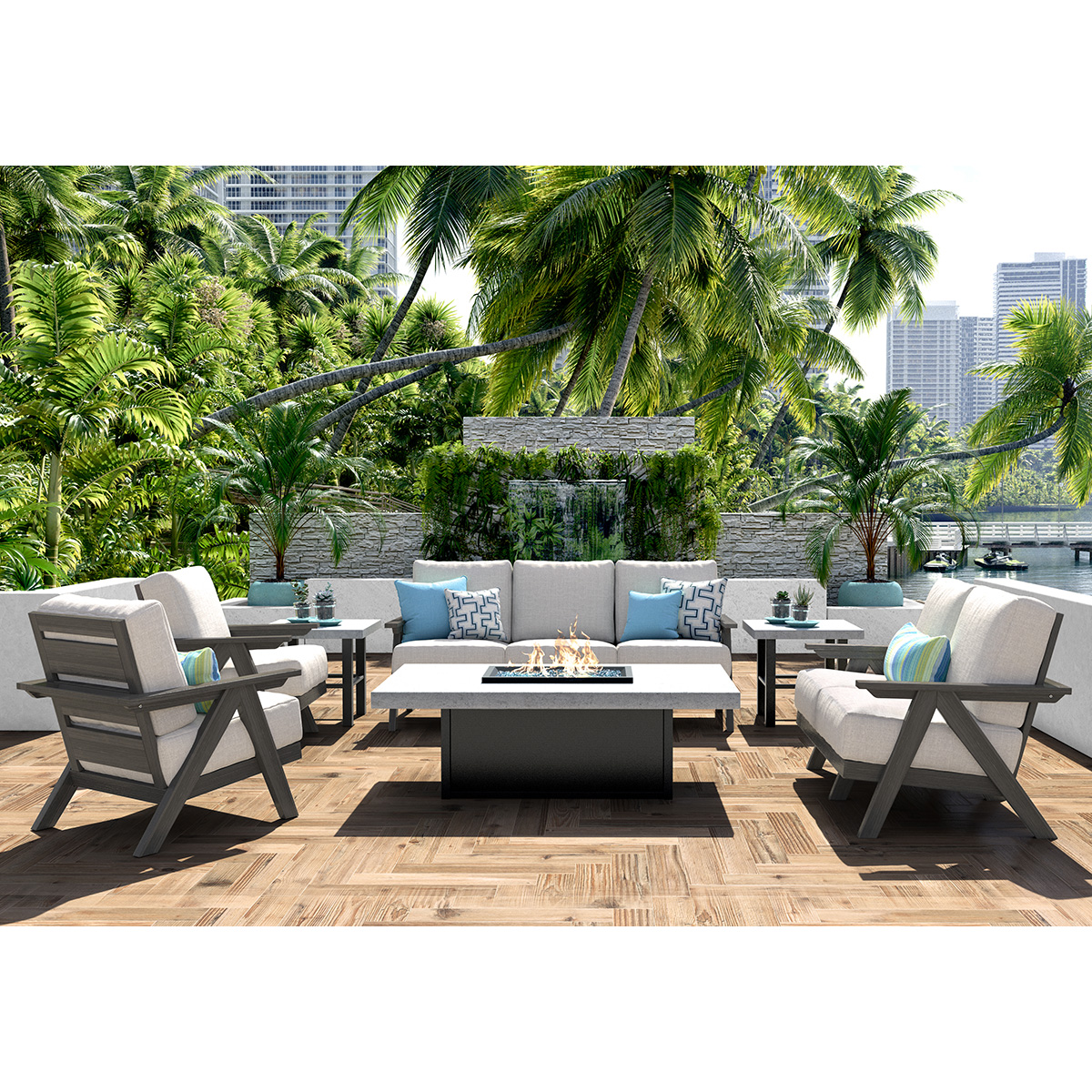 Homecrest Ava Cushion Patio Set - HC-AVA-SET1