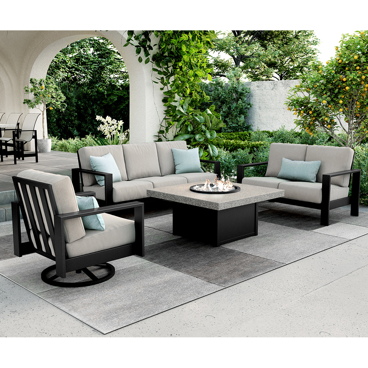 Homecrest Blair Cushion Patio Set - HC-BLAIR-SET3