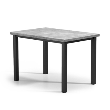 Homecrest Concrete 62" x 42" Rectangular Bar Post Base Table with Umbrella Hole - 254262BRCT