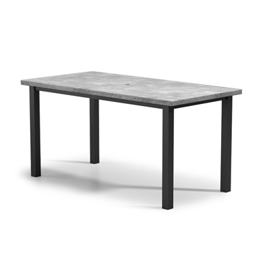 Homecrest Concrete 84" x 42" Rectangular Bar Post Base Table with Umbrella Hole - 254284BRCT