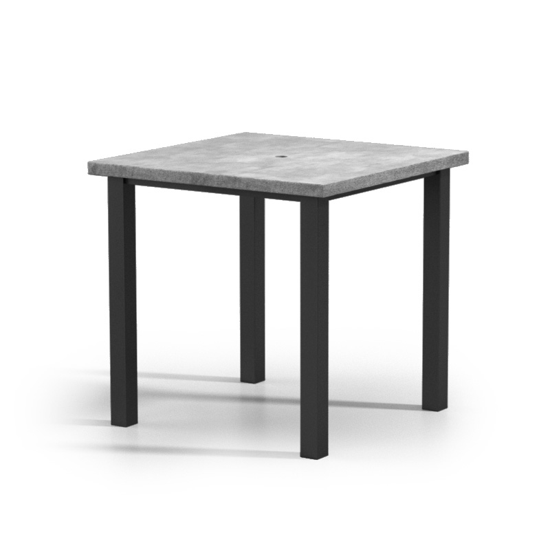 Homecrest Concrete 42" Square Bar Post Base Table with Umbrella Hole - 2542SBRCT