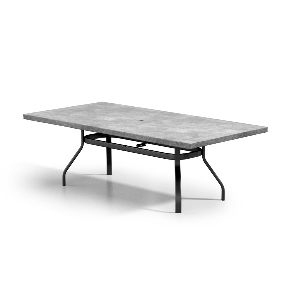 Homecrest Concrete 84" x 42" Rectangular Dining Universal Base Table with Umbrella Hole - 374284DCT