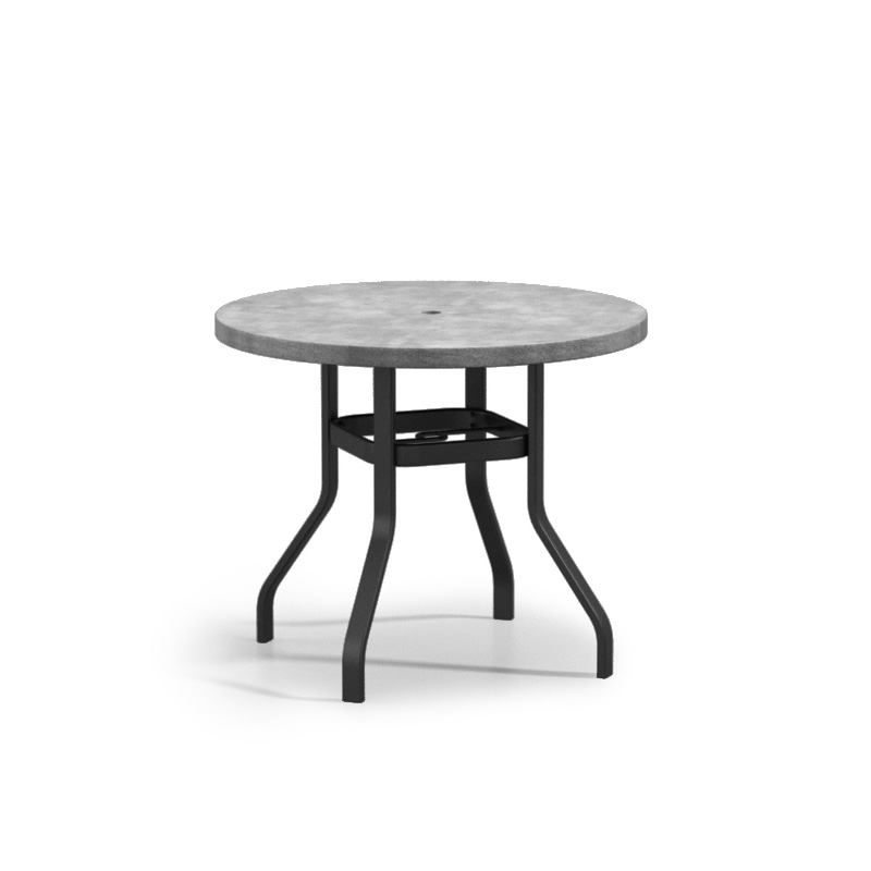 Homecrest Concrete 42" Square Dining Universal Base Table with Umbrella Hole - 3742RBCT