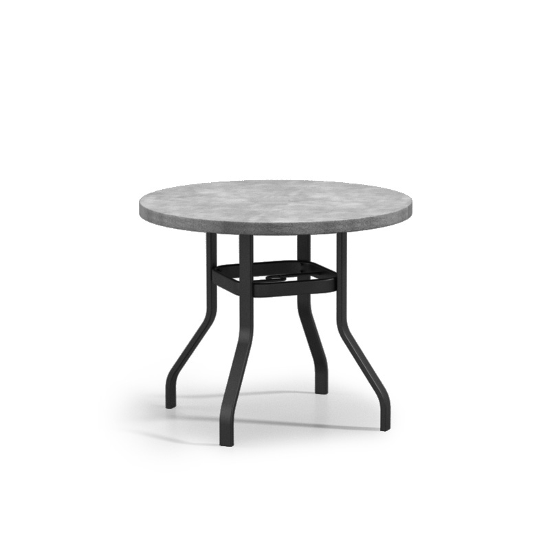 Homecrest Concrete 42" Square Dining Universal Base Table - No Umbrella Hole - 3742RBCTNU