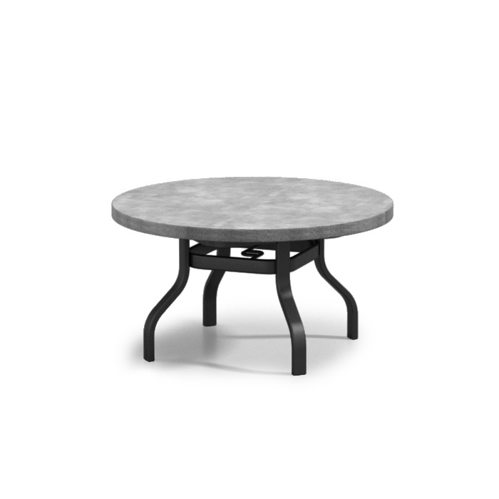 Homecrest Concrete 42" Round Chat Universal Base Table - No Umbrella Hole - 3742RCCTNU