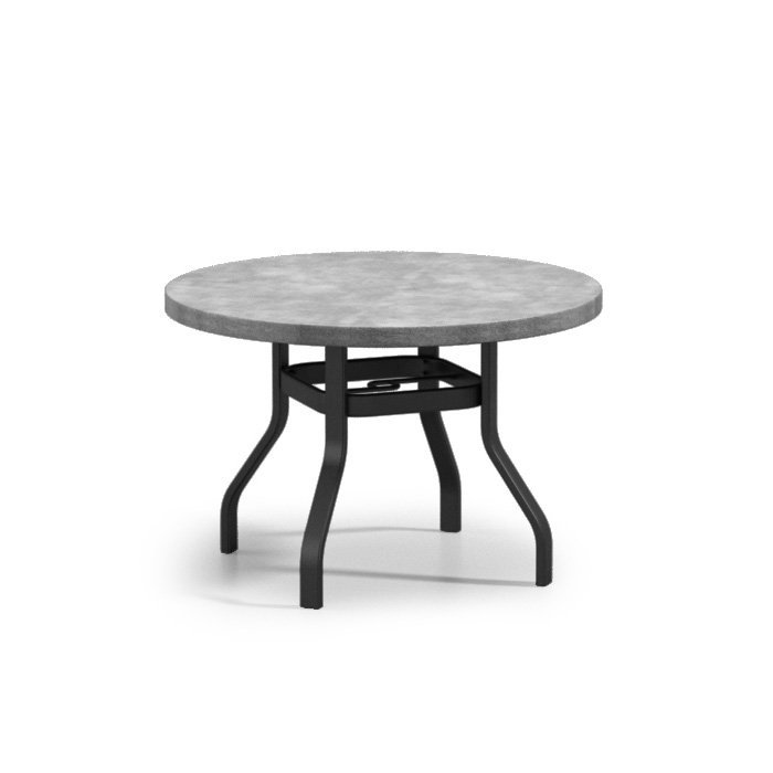 Homecrest Concrete 42" Round Dining Universal Base Table - No Umbrella Hole - 3742RDCTNU