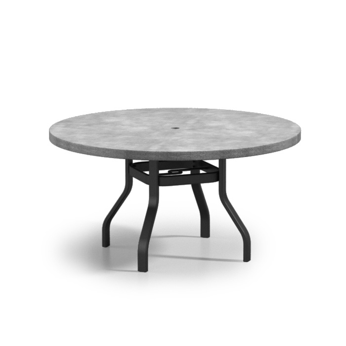 Homecrest Concrete 54" Round Dining Universal Base Table with Umbrella Hole - 3754RDCT