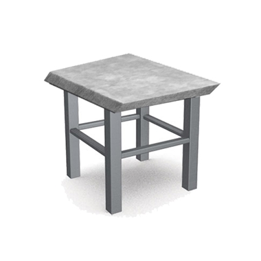 Homecrest Concrete 24" Square End Table - C2424SCT-5723B