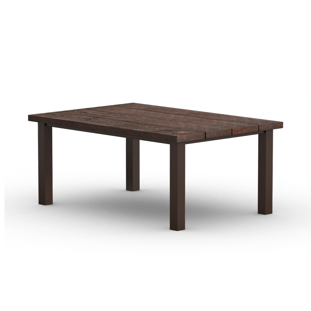 Homecrest Timber 62" x 42" Rectangular Dining Post Base Table - No Umbrella Hole - 254262DTMNU