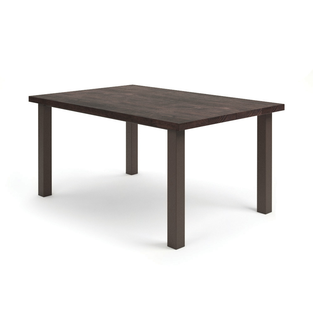 Homecrest Timber 62" x 42" Rectangular Cafe Post Base Table - No Umbrella Hole - 254262FTMNU