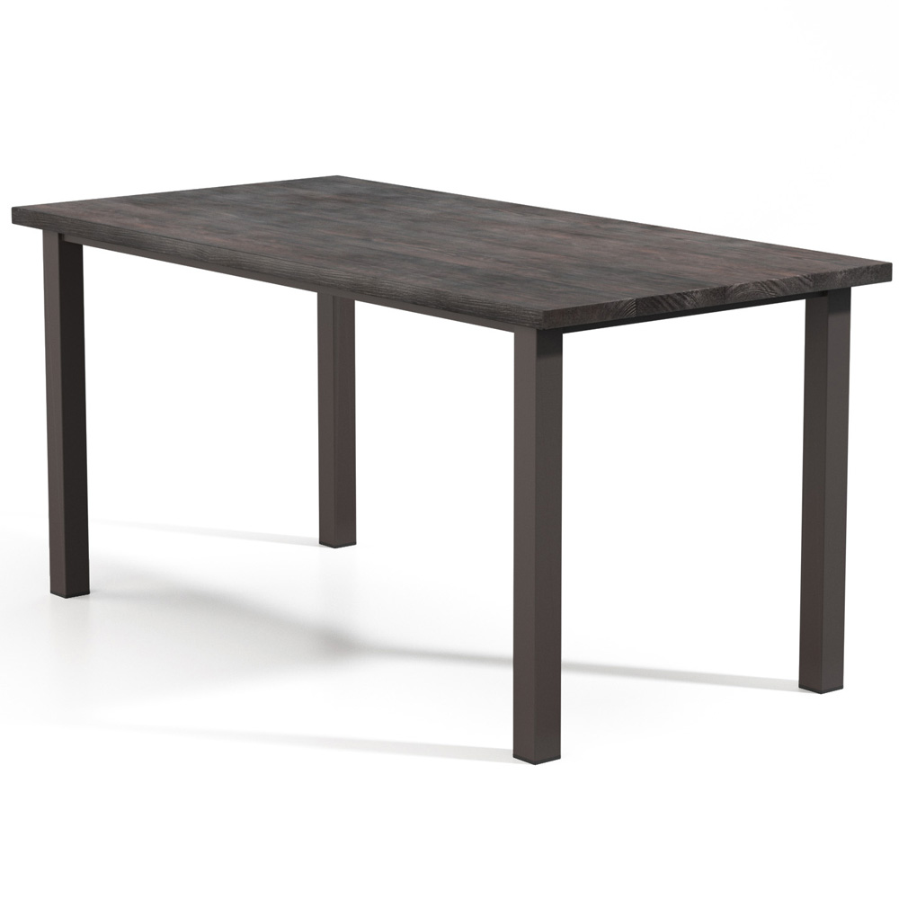 Homecrest Timber 84" x 42" Rectangular Bar Post Base Table - No Umbrella Hole - 254284BRTMNU