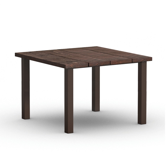 Homecrest Timber 48" Square Balcony Post Base Table - No Umbrella Hole - 2548SBTMNU