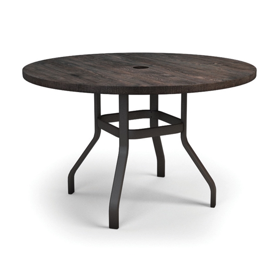 Homecrest Timber 54" Round Balcony Universal Base Table with Umbrella Hole - 3754RBTM