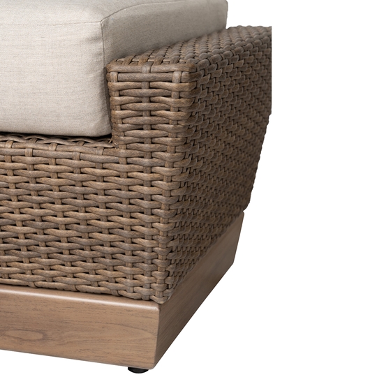 Charisma Ottoman wicker detail