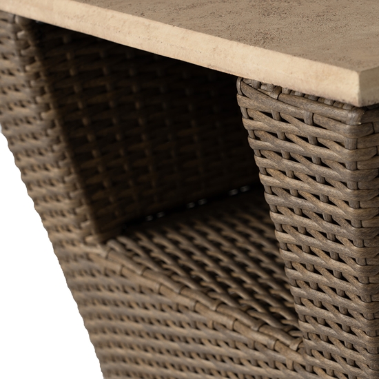 Charisma 24" Square End Table wicker detail