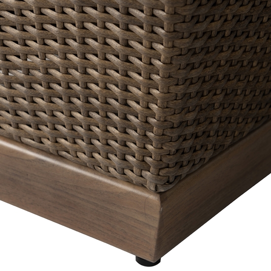 Charisma 86" Rectangular Dining Table wicker detail