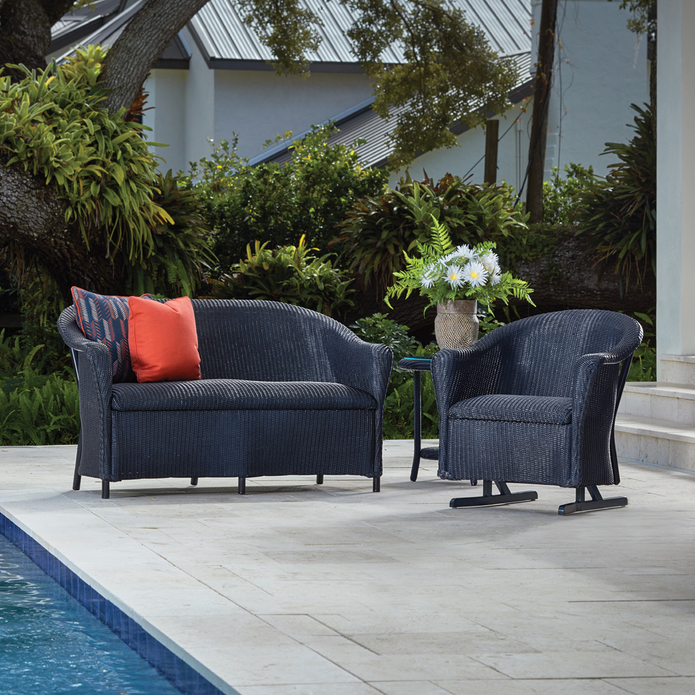 Lloyd Flanders Reflections Outdoor Wicker Set with Hidden Cushions LF REFLECTIONS SET22