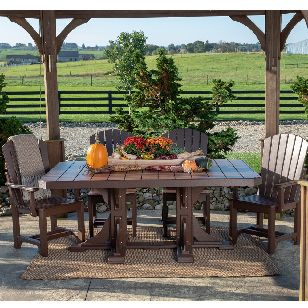 Rectangular wooden garden online table