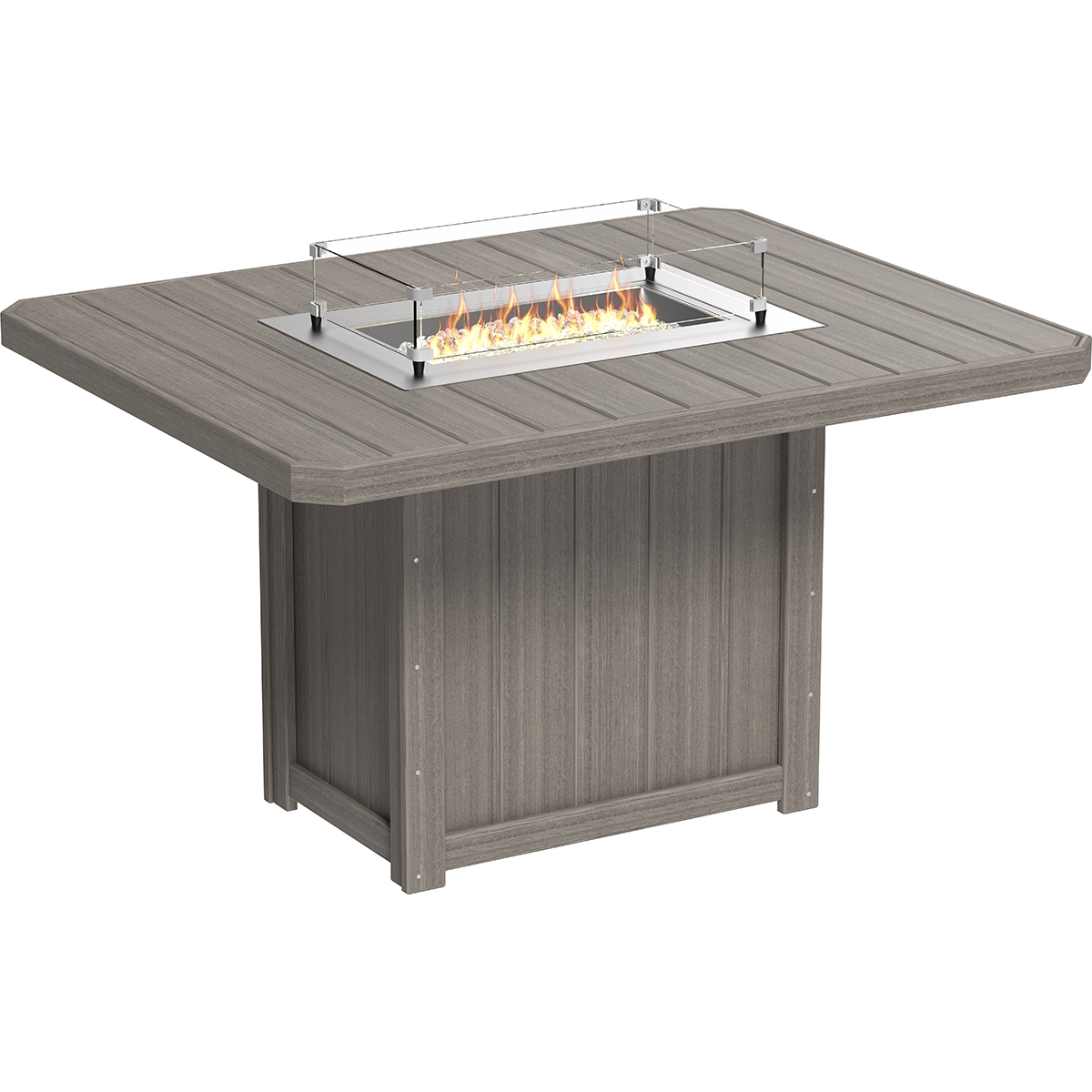 LuxCraft Lumin Rectangle 62" Counter Fire Table - LFT62RC