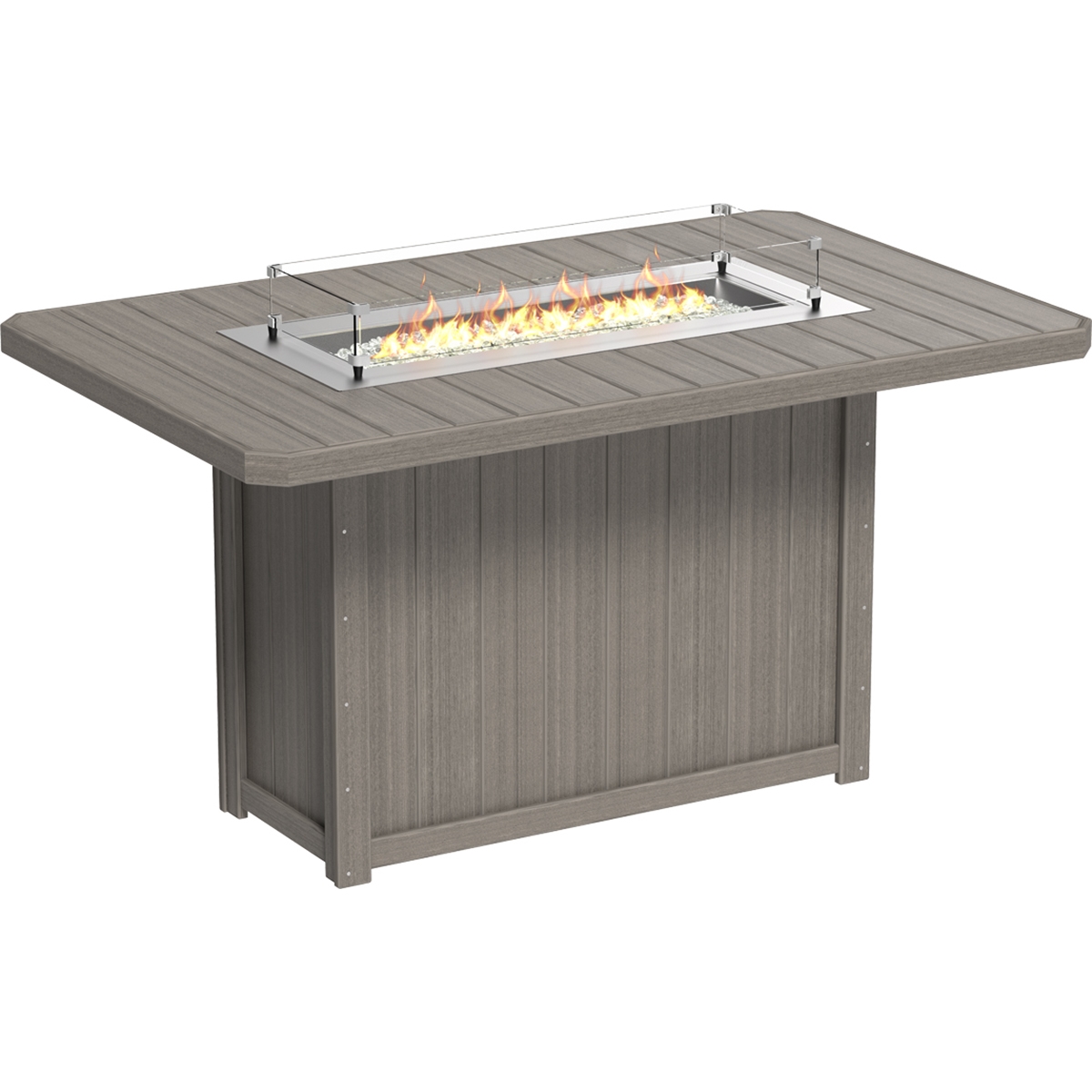 LuxCraft Lumin Rectangle 79" Bar Fire Table - LFT79RB