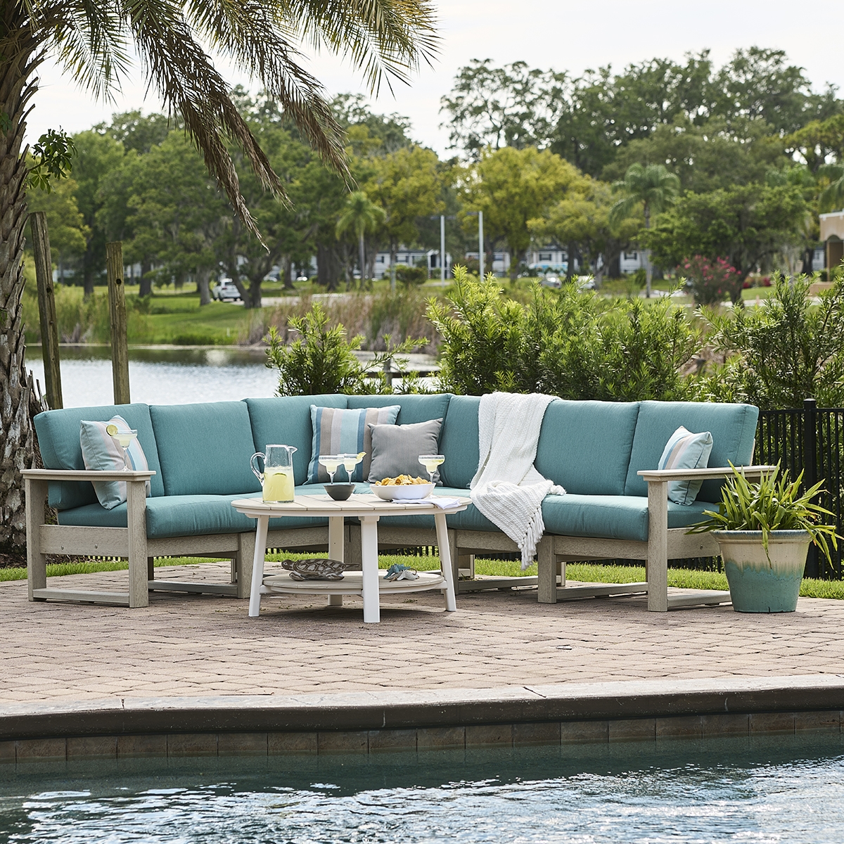 LuxCraft Lanai Deep Seating Polymer Sectional - LC-LANAI-SET3