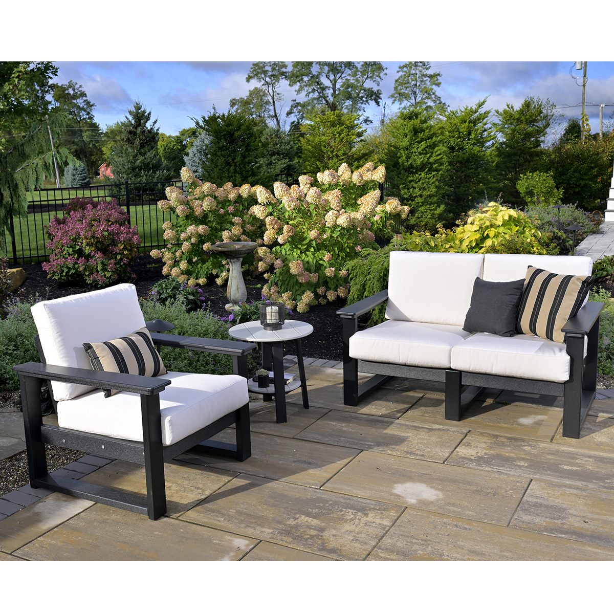 LuxCraft Lanai Deep Seating Loveseat and Chair Polymer Patio Set - LC-LANAI-SET4