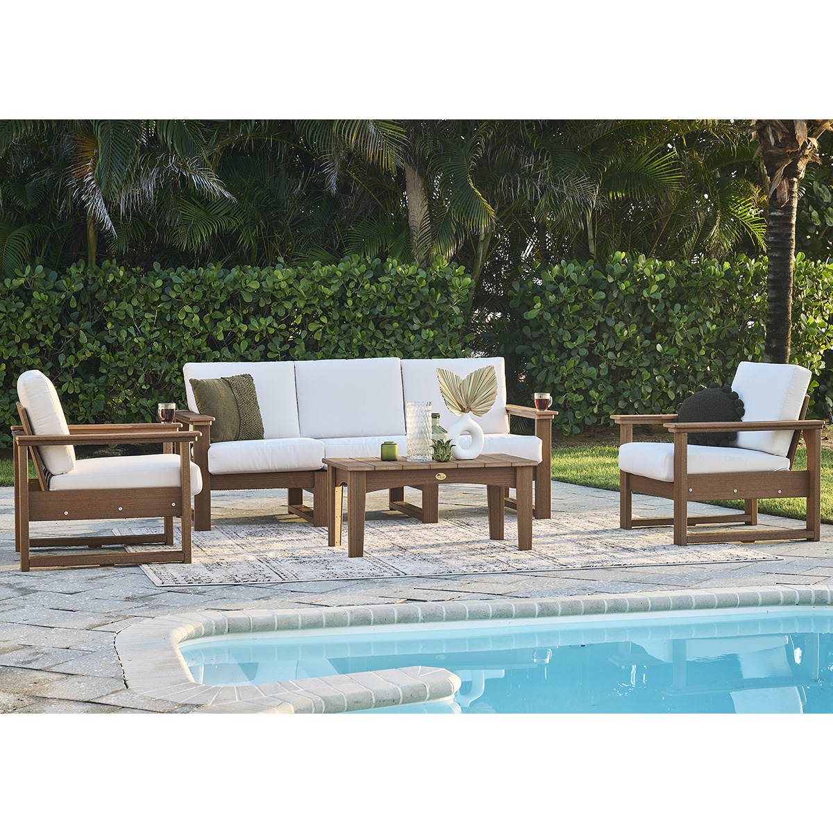 LuxCraft Lanai Sofa and Lounge Chair Patio Set - LC-LANAI-SET5