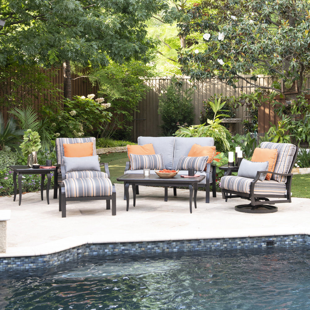 Mallin Palisades Aluminum Cushion Outdoor Furniture Set - ML-PALISADES-SET3