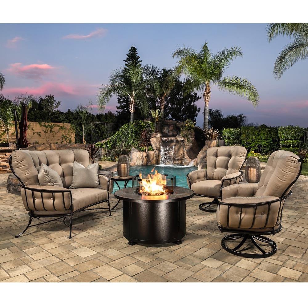 patio furniture with fire pit clearance