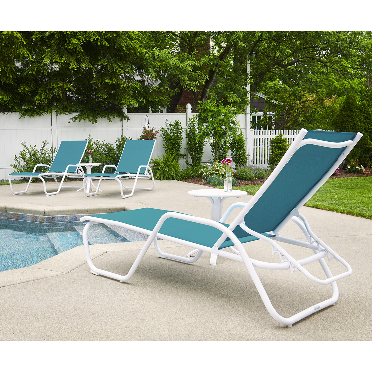 Telescope Casual Gardenella Chaise Lounge and Table Set - TC-GARDENELLA-SET1