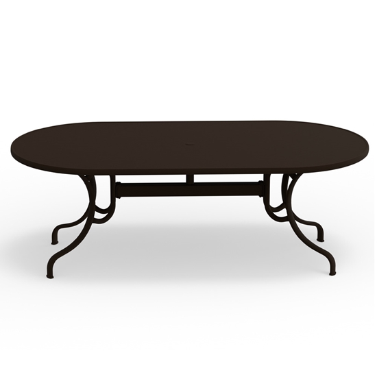 84" x 42" Hammered Value MGP Oval Dining Table in Kona with Kona MGP Top