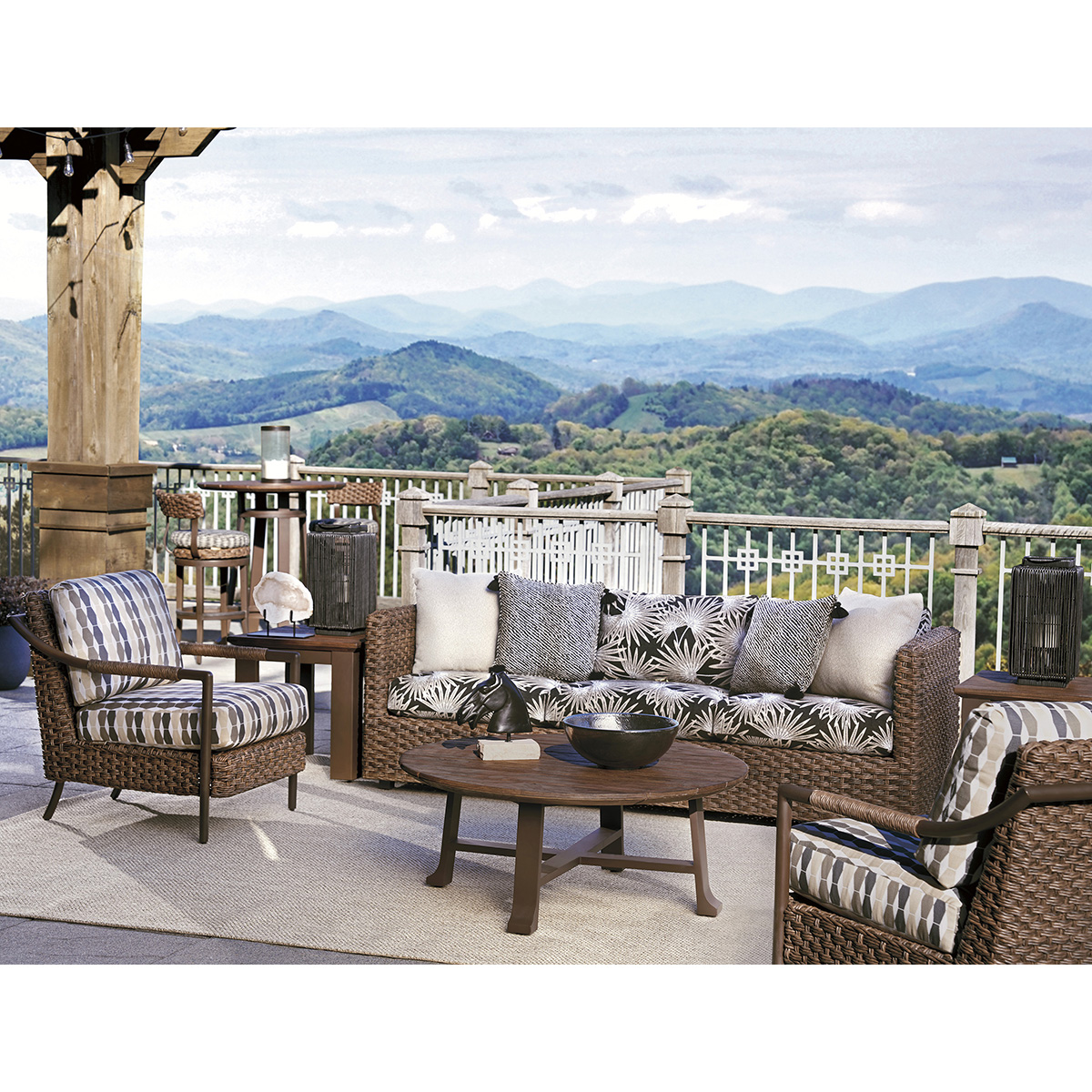 Tommy Bahama Kilimanjaro Wicker Outdoor Patio Set - TB-KILIMANJARO-SET5