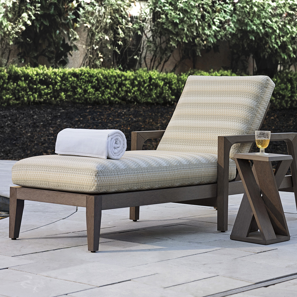 Tommy Bahama Mozambique Outdoor Chaise and Side Table Set - TB-MOZAMBIQUE-SET4