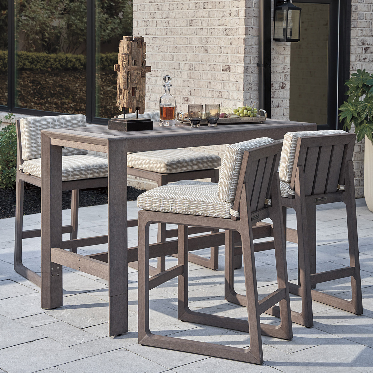 Tommy Bahama Mozambique Outdoor Bar Table Set for 4 - TB-MOZAMBIQUE-SET5