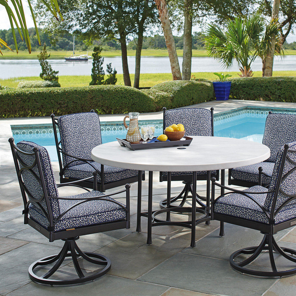 Stone top discount patio dining table