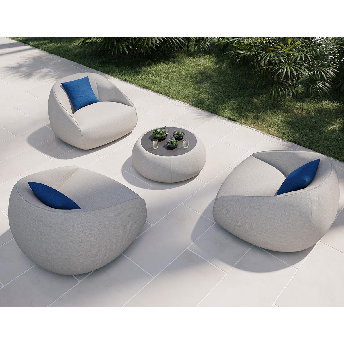 Tropitone Contour Cushion Lounge Chair Set - TT-CONTOUR-SET1